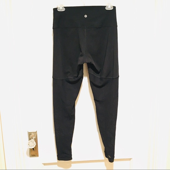 Lululemon Sheer Will High Rise Black Mesh Leggings - Picture 8 of 9